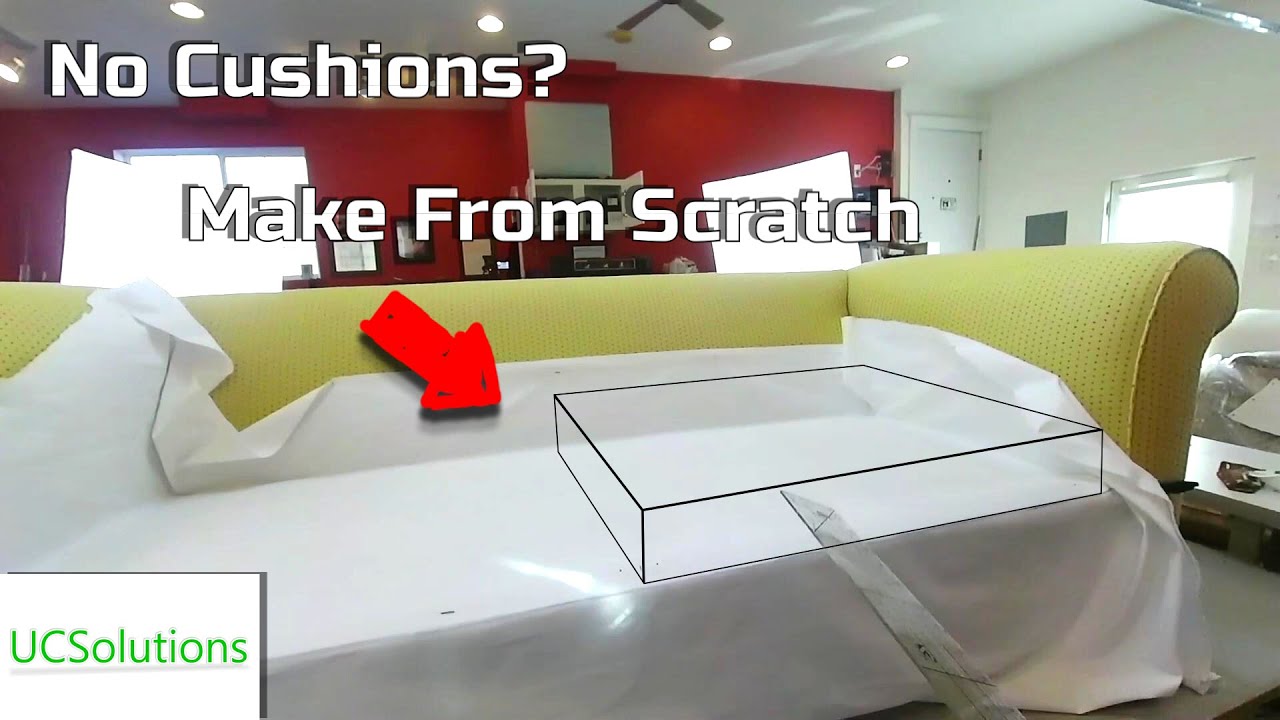 How to Make Seat Cushions Covers by Tracing Platform - How to Reupholster a Sofa | Episode 3