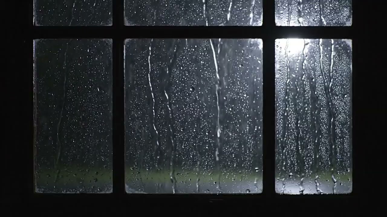 Rain Falling Outside the Window 🌧️ Calming Sounds for Deep Sleep, Relaxation & Anxiety Relief