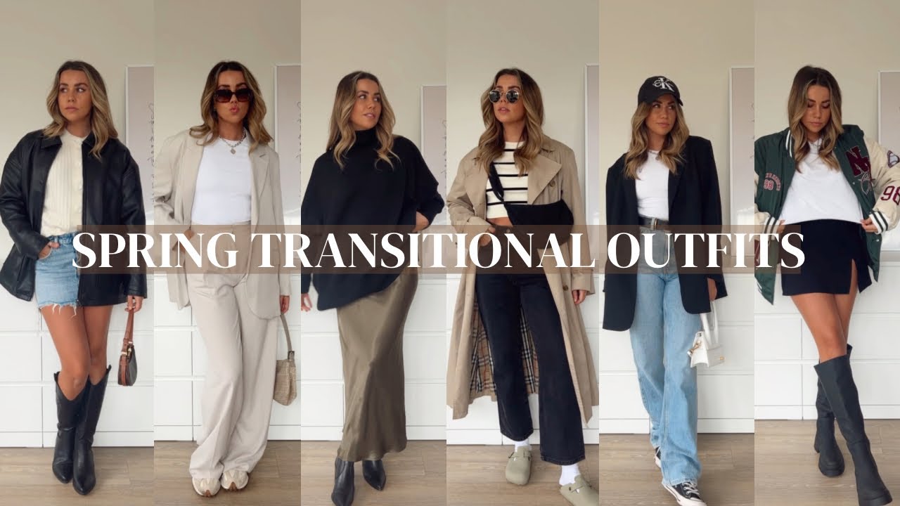 A WEEK IN OUTFITS | seven winter to spring transitional outfit ideas