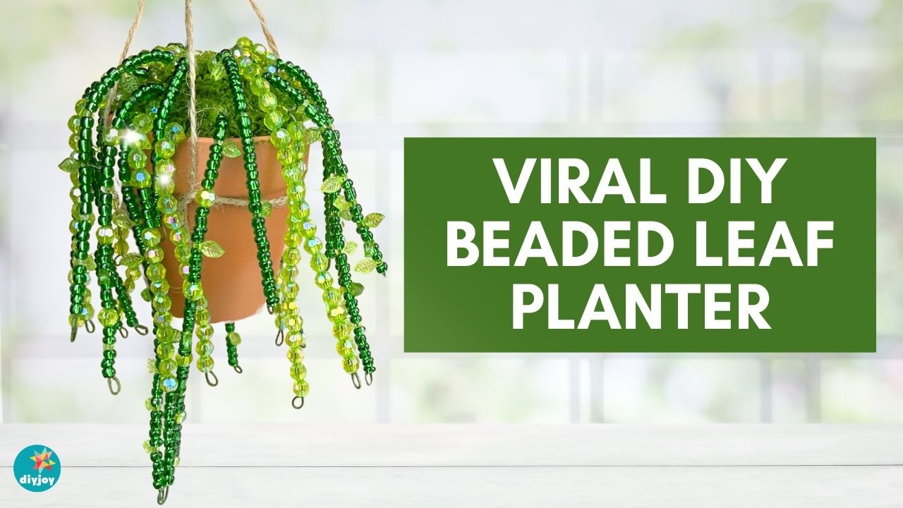 Viral Beaded Plant in a Mini Pot –Cute DIY Craft idea for your Room Decor #diycrafts #crafts #beads