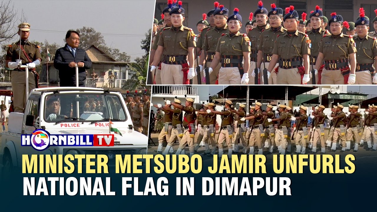 MINISTER METSUBO JAMIR UNFURLS NATIONAL FLAG IN DIMAPUR