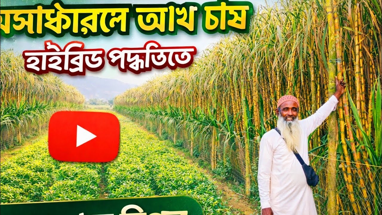এক বিঘা আখ চাষ করে 16 লাখ টাকা বিক্রি। One bigha of sugarcane cultivated and sold for 16 lakh taka.