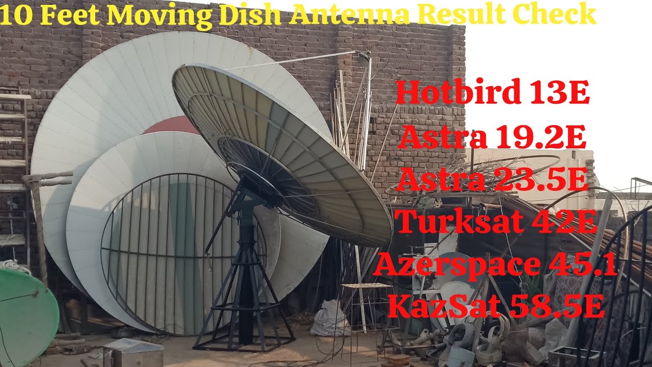 Check the result of 10 feet moving dish antenna on different ku band satellites