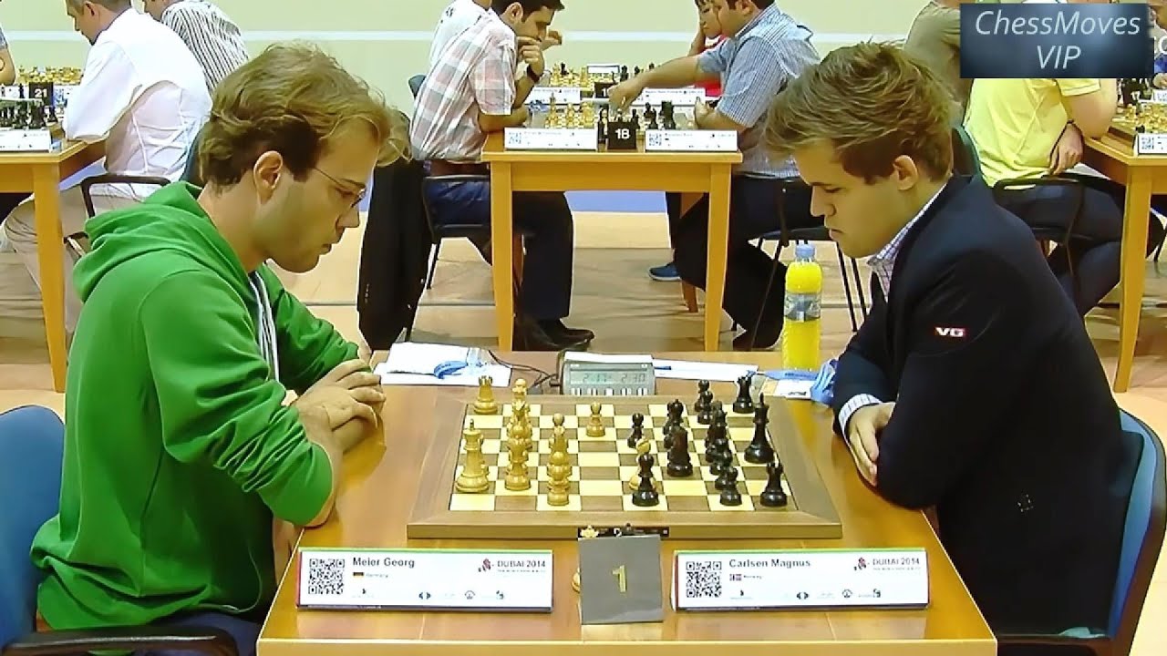 Georg Meier vs. Magnus Carlsen / FIDE World Blitz 2014 /  King's Indian Attack,  Yugoslav Variation