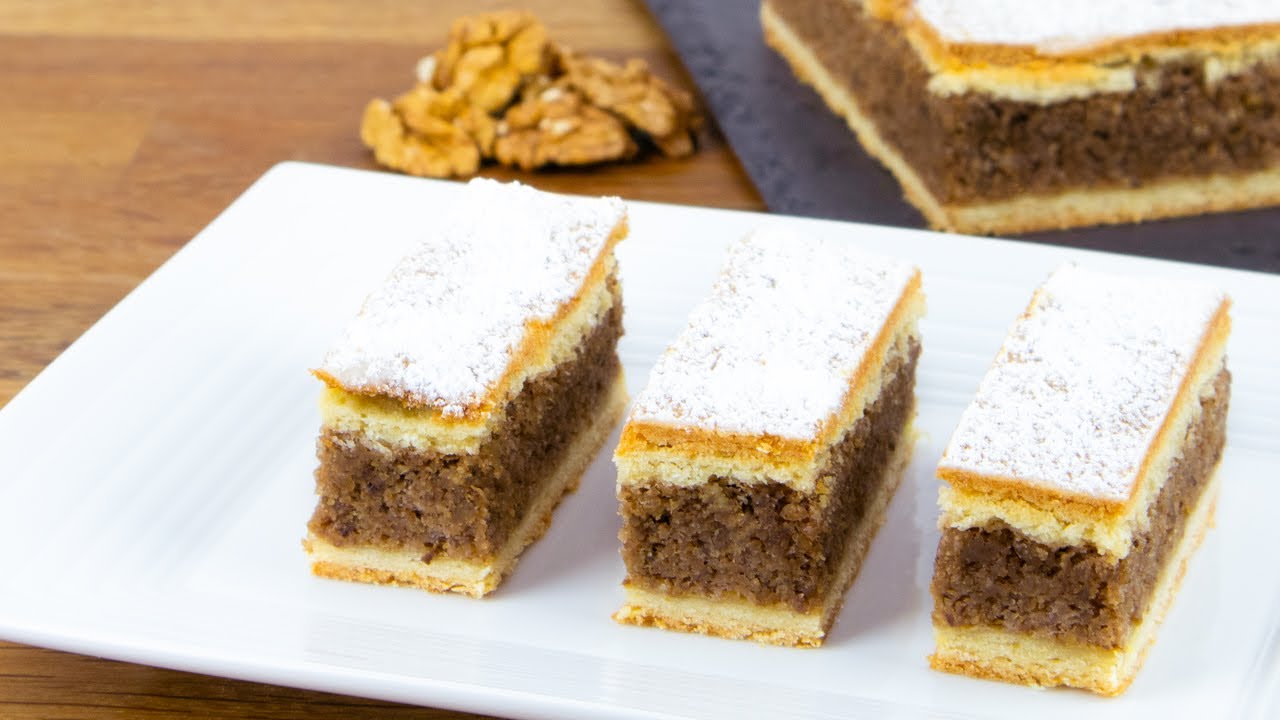 Prajitura cu nuca cu aluat fraged reteta veche, simpla si delicioasa – reteta copilariei