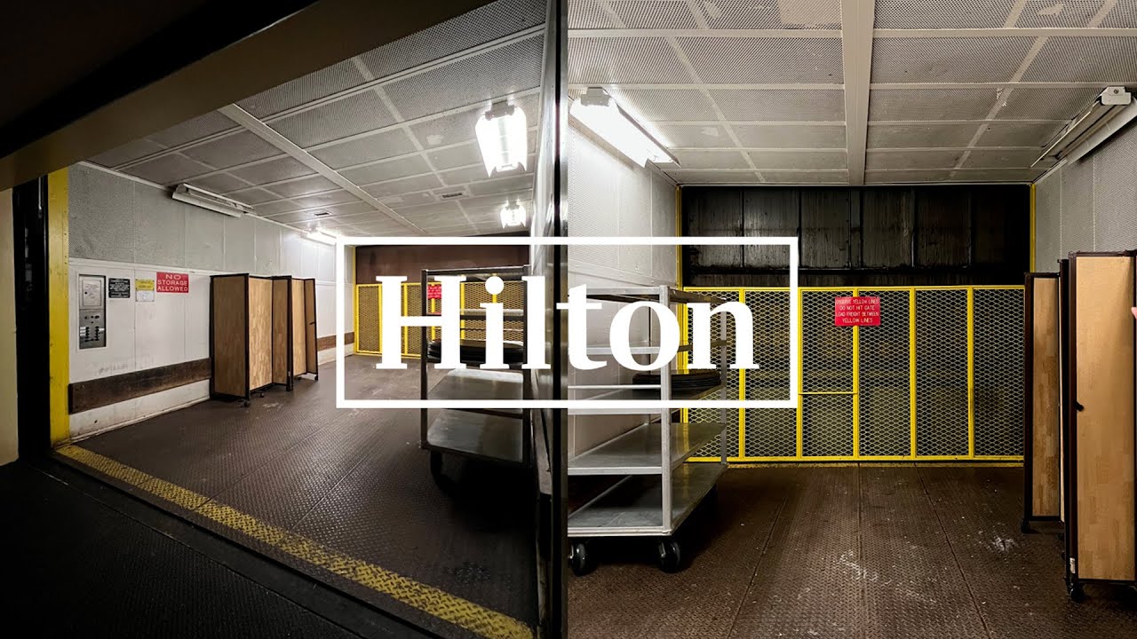MASSIVE & EPIC Original OTIS Hydraulic Freight Elevator - Hilton Union Square - San Francisco, CA