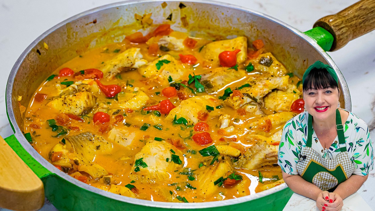 FILÉ DE TILÁPIA AO MOLHO DE LEITE DE COCO, DERRETE NA BOCA - RECEITA FÁCIL PARA O ALMOÇO E JANTAR!