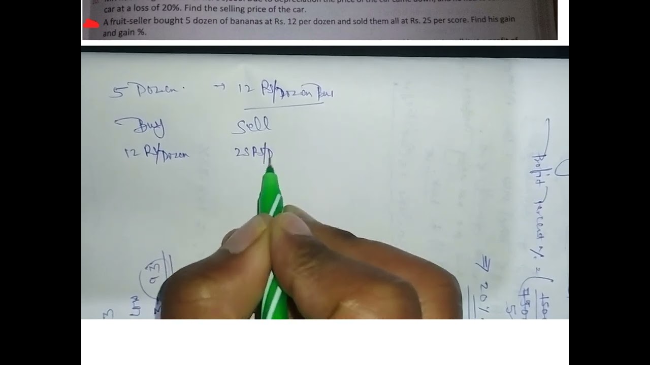 A fruit seller bought 5 dozen bananas || #profitandloss #profit_and_loss #maths  #Maths_Learner