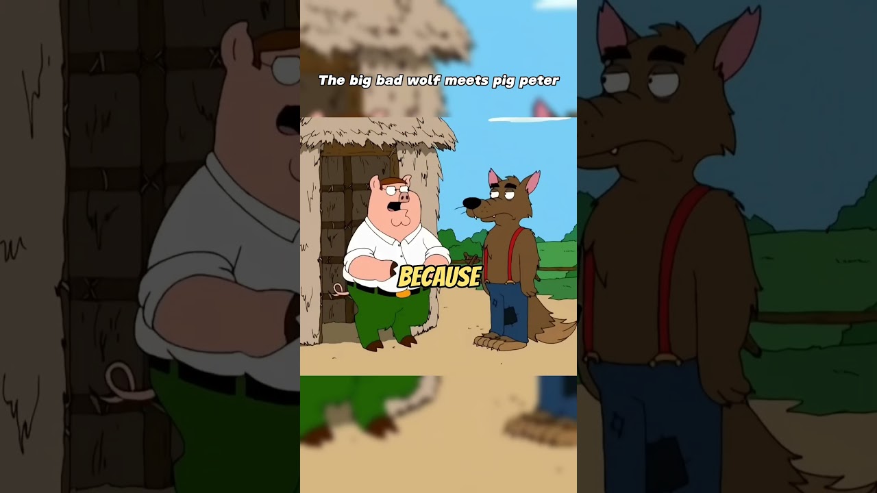 The Big Bad Wolf vs Three Little Pigs (Family Guy Parody) #familyguy #petergriffin #funny #shorts