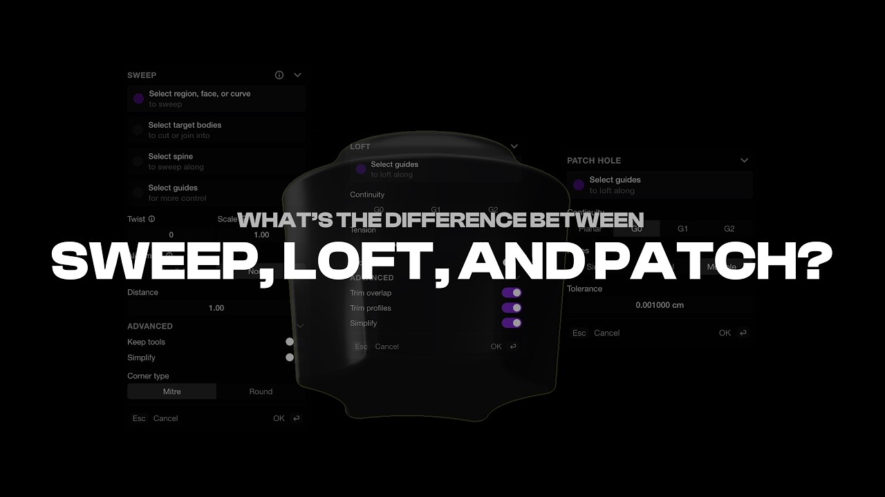 Loft vs Sweep vs Patch in Plasticity