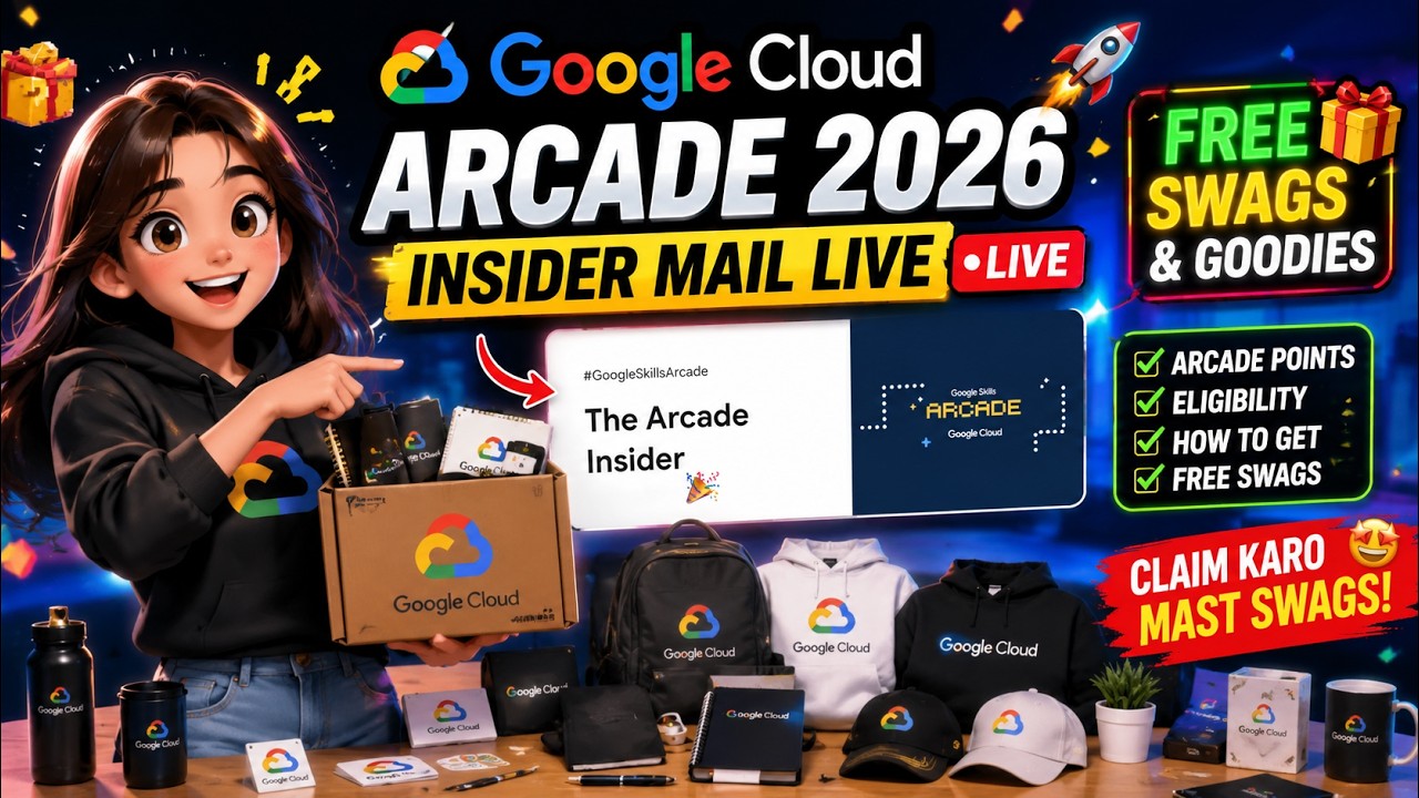 Информационная рассылка Google Cloud Arcade 2026 в прямом эфире 🚀 Бесплатные сувениры и подарки з...