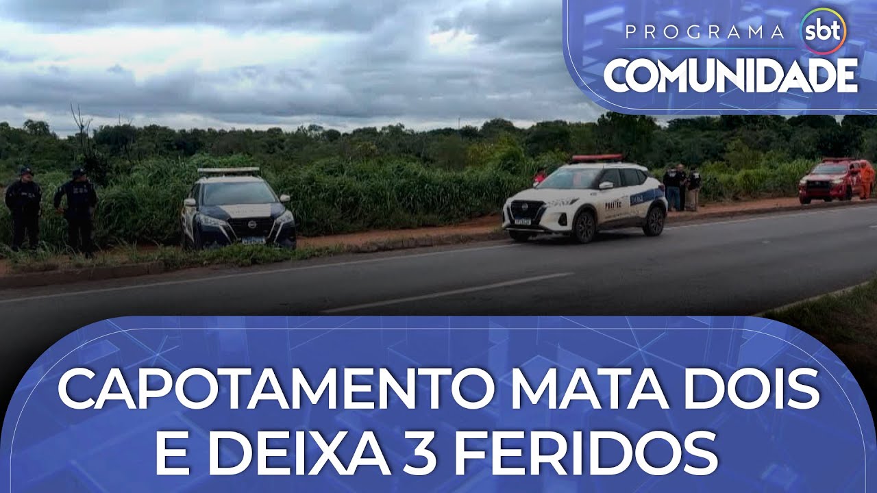 Capotamento mata dois e deixa três feridos