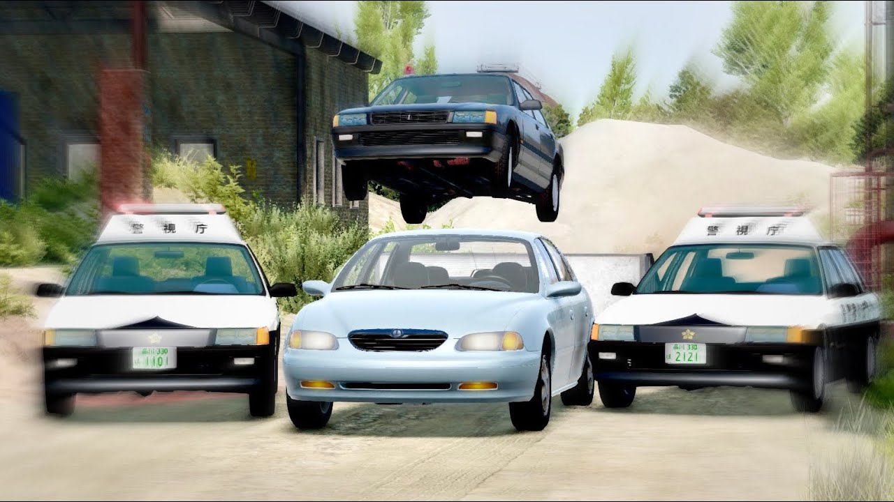 【警察】日本のパトカーでカーチェイス#beamng