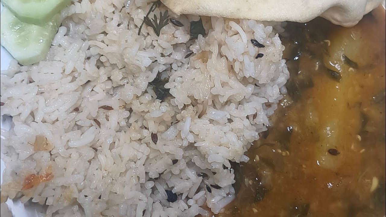 Dal Palak 🥘 jeera rice 🍛ki recipe 🥗