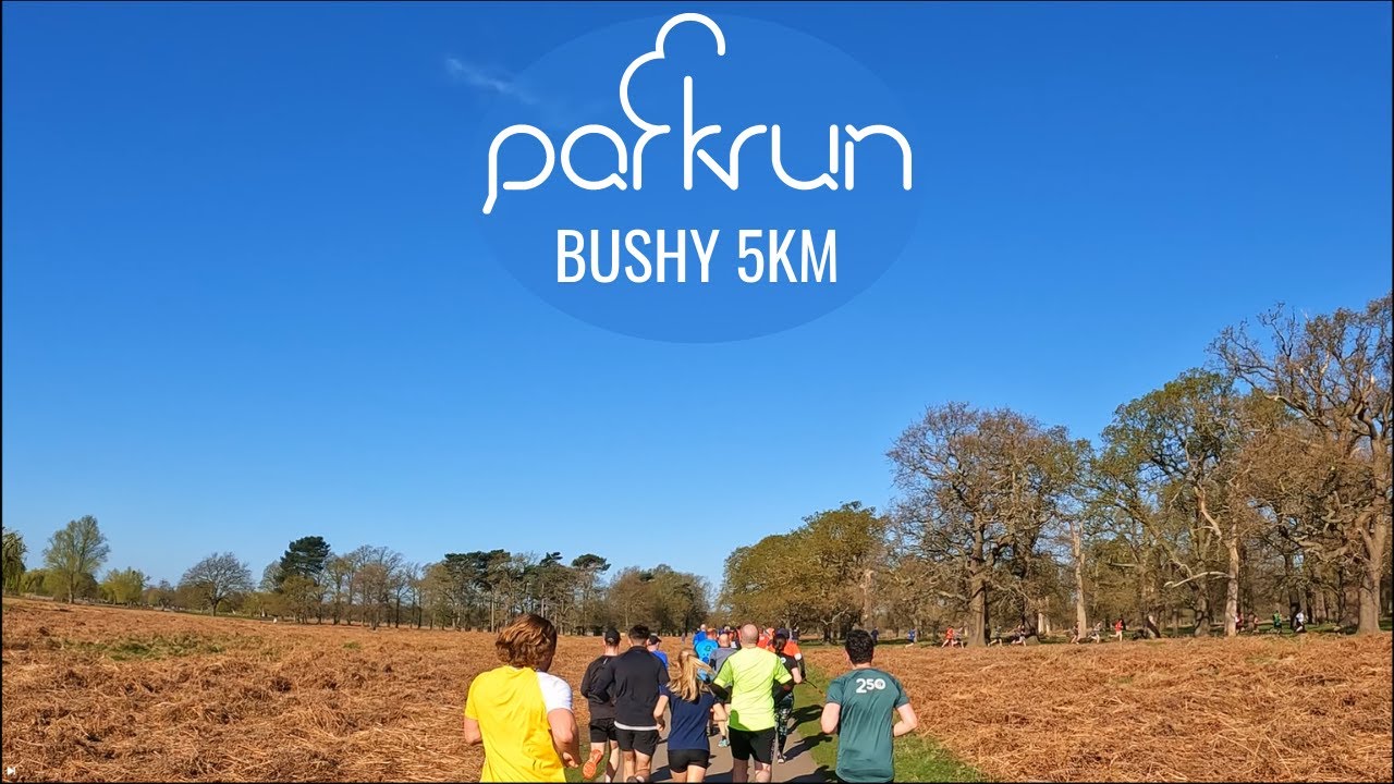 5KM parkrun Bushy | Virtual Run Fast Race ASMR | Treadmill Workout Scenery | Bushy parkrun