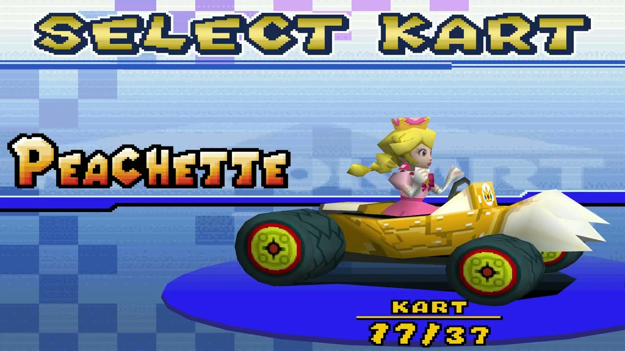 Mario Kart DS 4K 60FPS Gameplay as Peachette