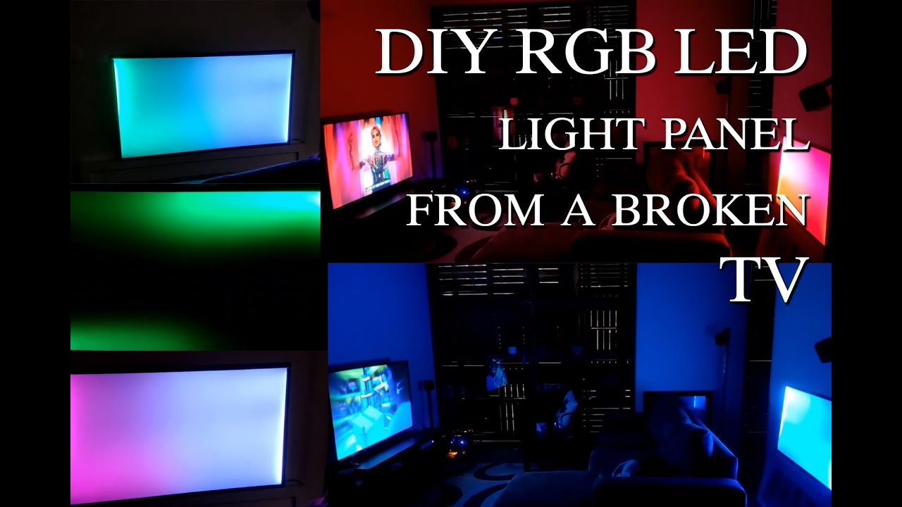 DIY RGB LED light panel from a broken TV