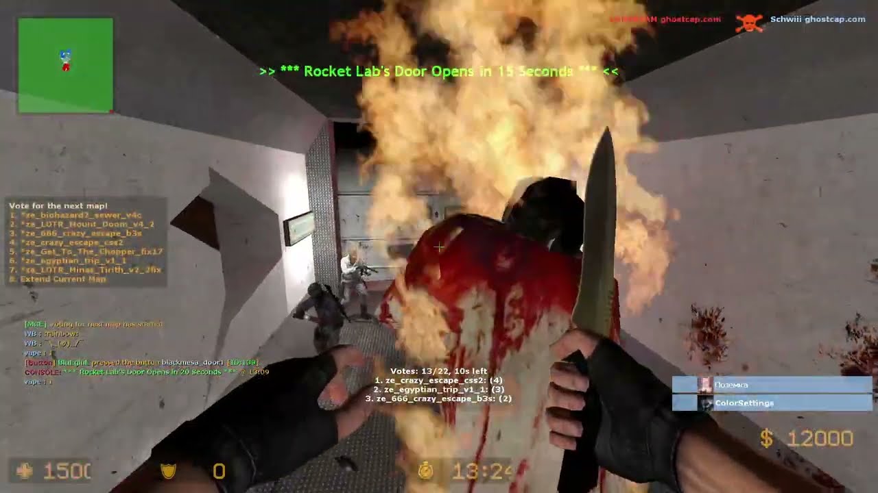 CSS Zombie Escape - ze_BlackMesa_escape_final on Ghostcap