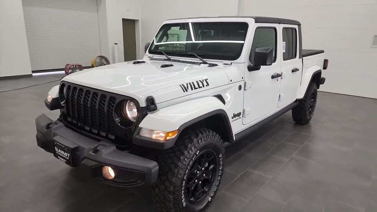 2022 JEEP GLADIATOR SPORT WILLYS BRIGHT WHITE DUAL DOOR 4K WALKAROUND 22J59 SOLD!