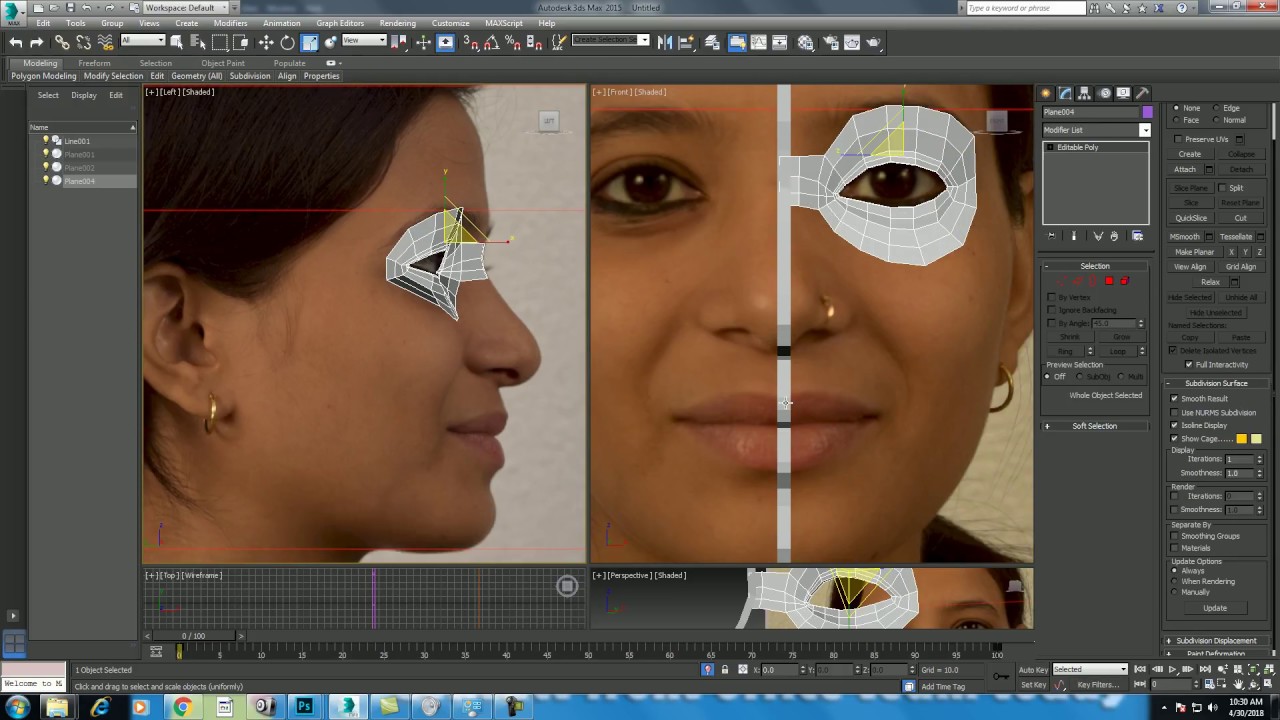 face modeling in 3ds max