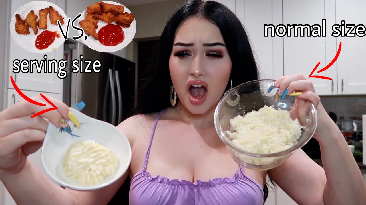 I Ate ONLY Recommended Serving Sizes for 24 HRS *tiny portions* CHALLENGE