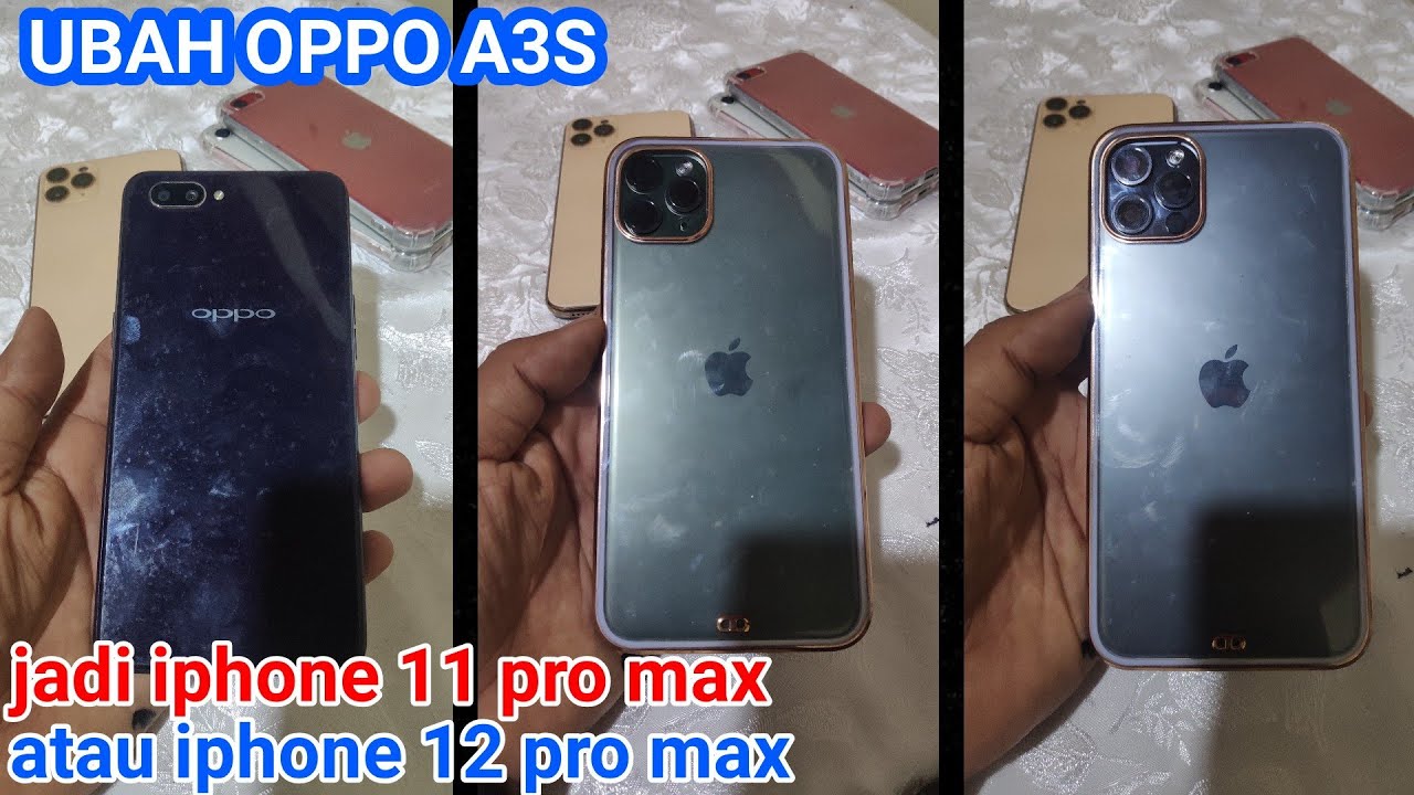convert Oppo a3s to iPhone 11 pro max / iPhone 12 pro max || ubah a3s / realme 2 jadi iPhone 12 pm