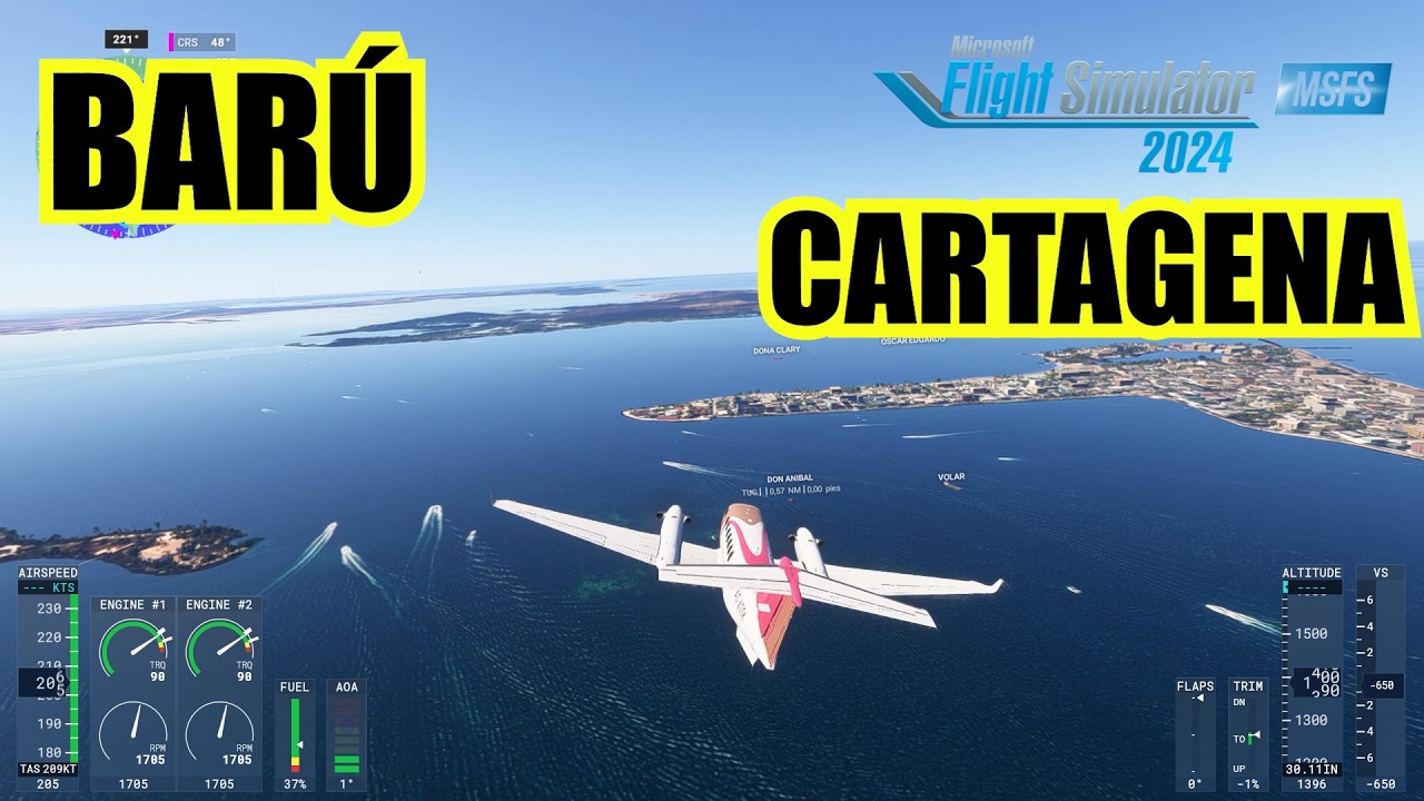 Así se ve CARTAGENA desde los aires del MSFS