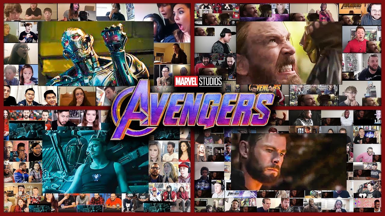 All Trailers of AVENGERS Reactions Mashup (Age of Ultron, Civil War, Infinity War, Endgame)