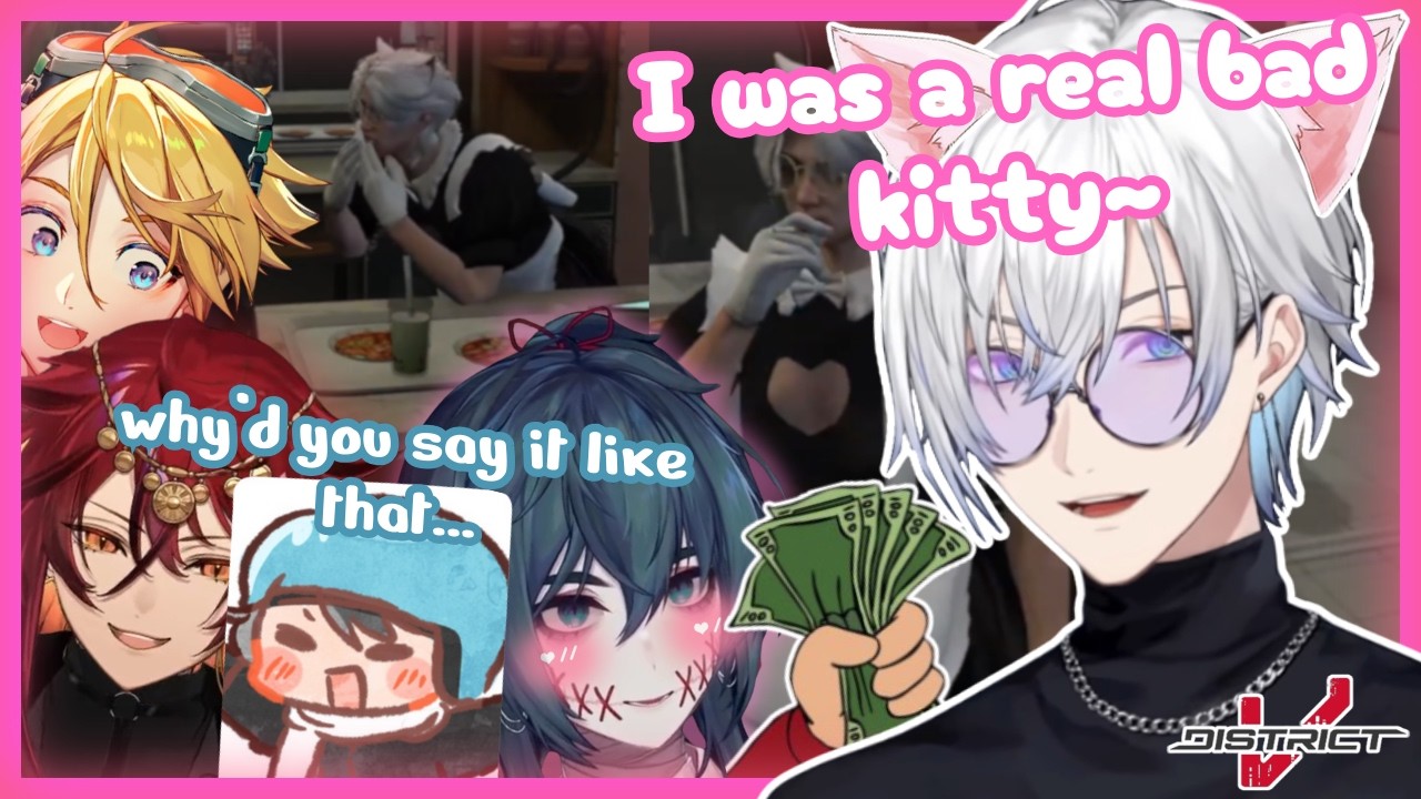 Kaelix displays his special trick to lure in the male customers at the cat maid cafe【#DistrictV】