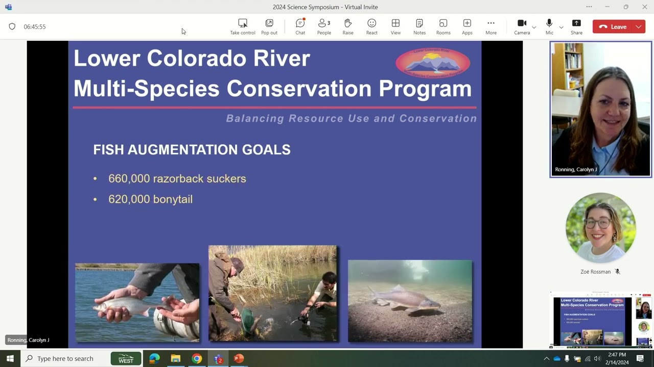 2024 Science Symposium: Keynote - Lower Colorado River Multi-Species Conservation Program (Ronning)