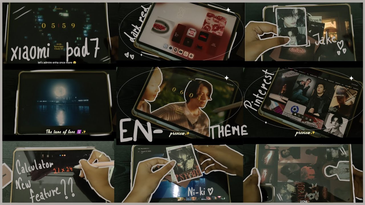 Aesthetic customization of my first tablet!!Enhypen themed with live wallpaper♡.#aesthetic #enhypen 