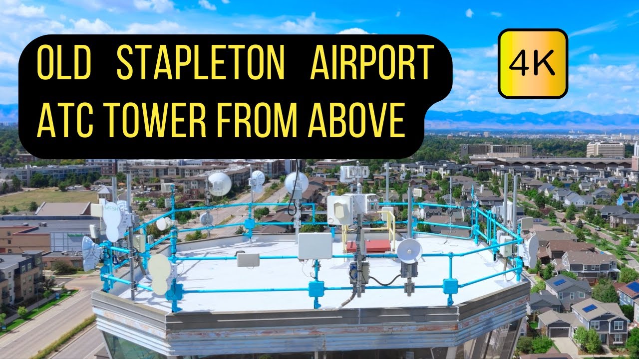 Old Stapleton Airport Air Traffic Control Tower From Above | Epic Drone Footage in Cinematic 4K 𖥂🛰📸