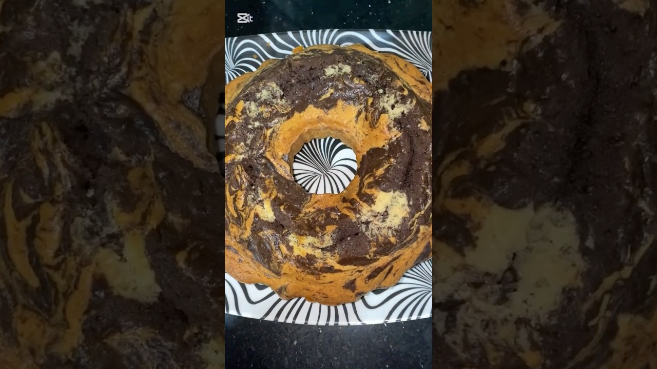 Marble cake - Tea cake -Easy cake baked in oven👍or stove👍(without oven). #trending #shorts #reels