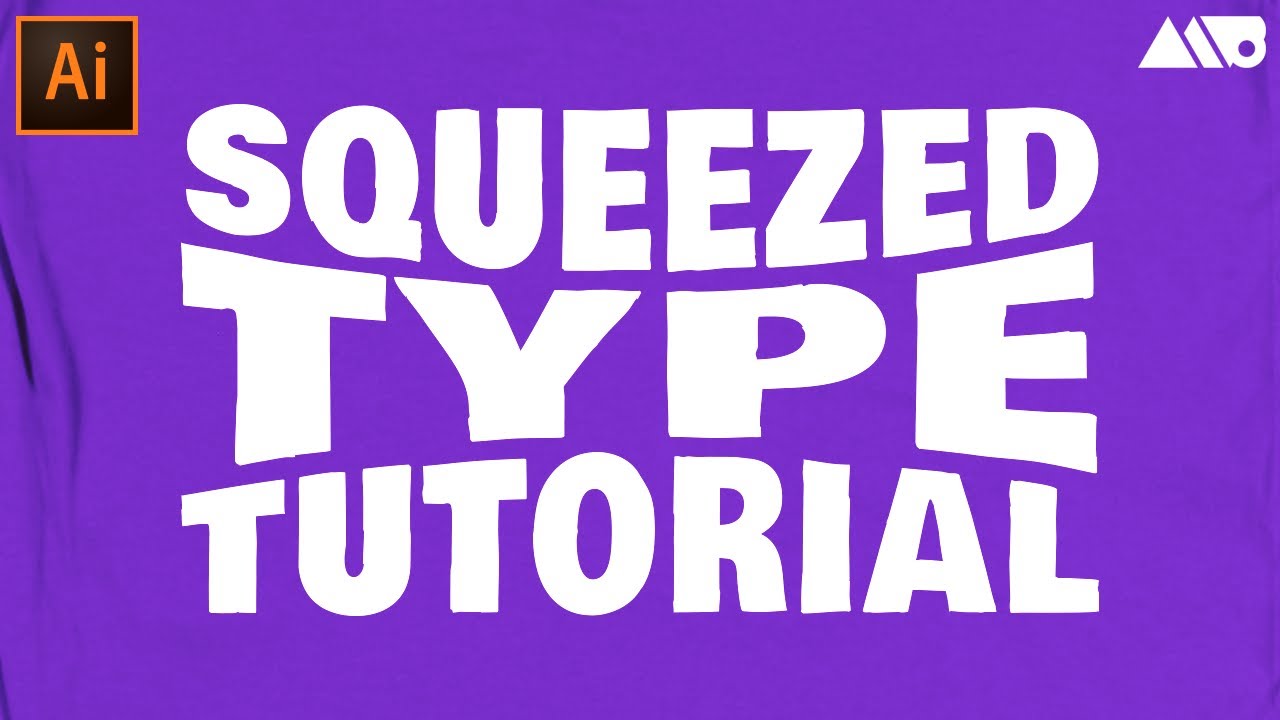 Как создать сжатый текст в Adobe Illustrator. Урок