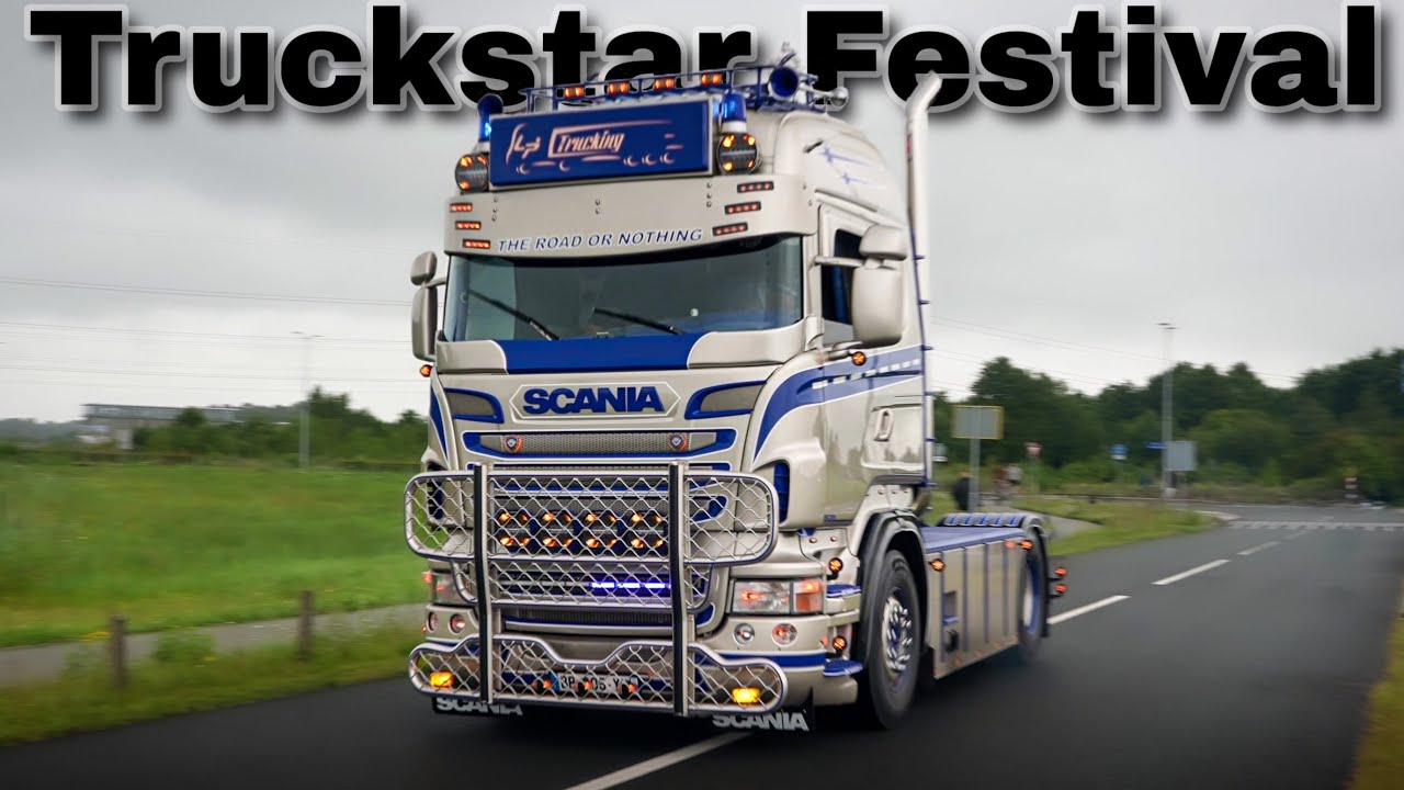 Truckstar Festival Assen 2025 Part 2 Truckshow with Scania & more open pipes sound ,custom Showrucks