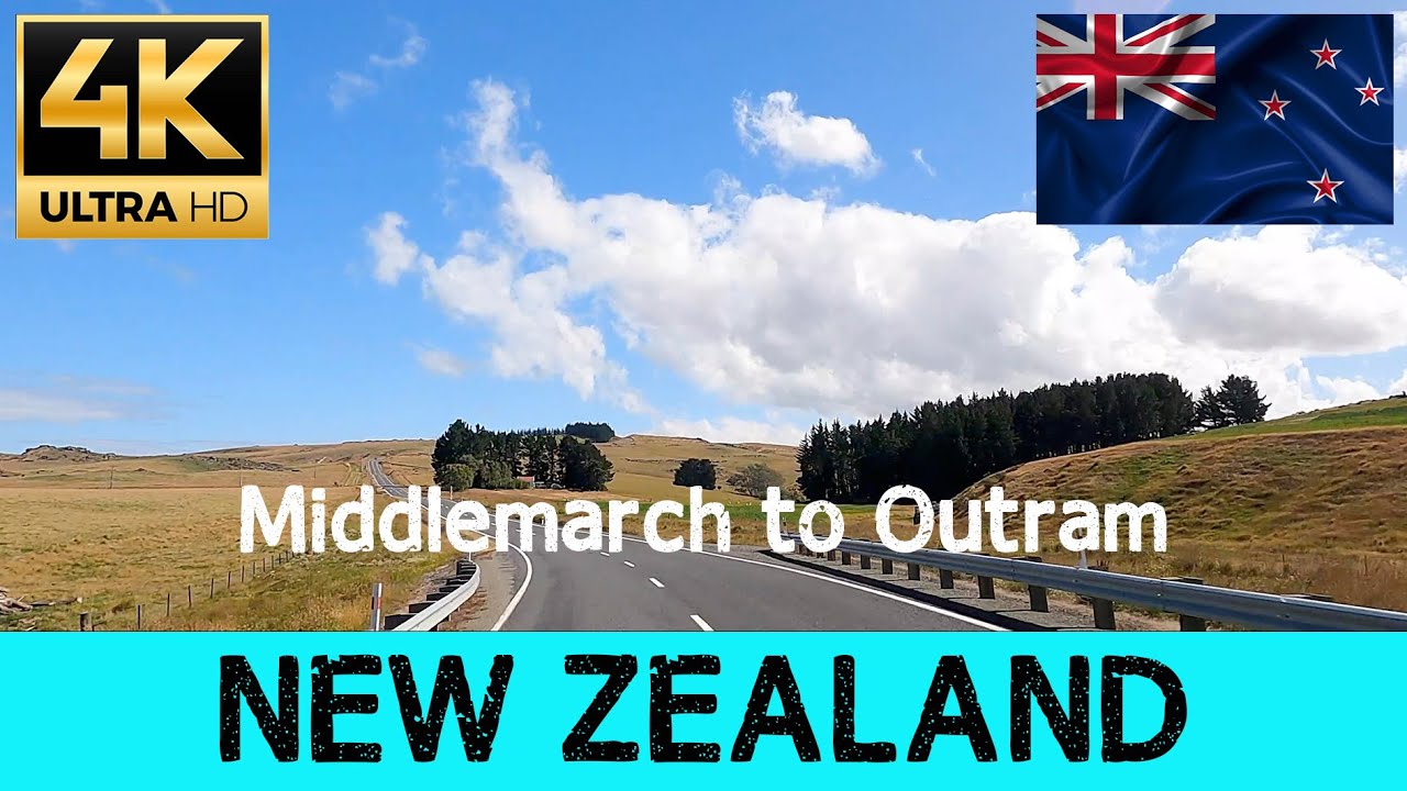 Middlemarch to Outram, Otago -  🇳🇿New Zealand   4K 60p