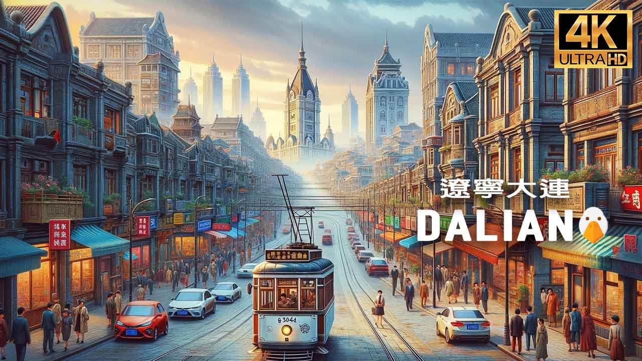 Dalian, Liaoning🇨🇳 Настоящая атмосфера в старом центре Даляня (4K HDR)