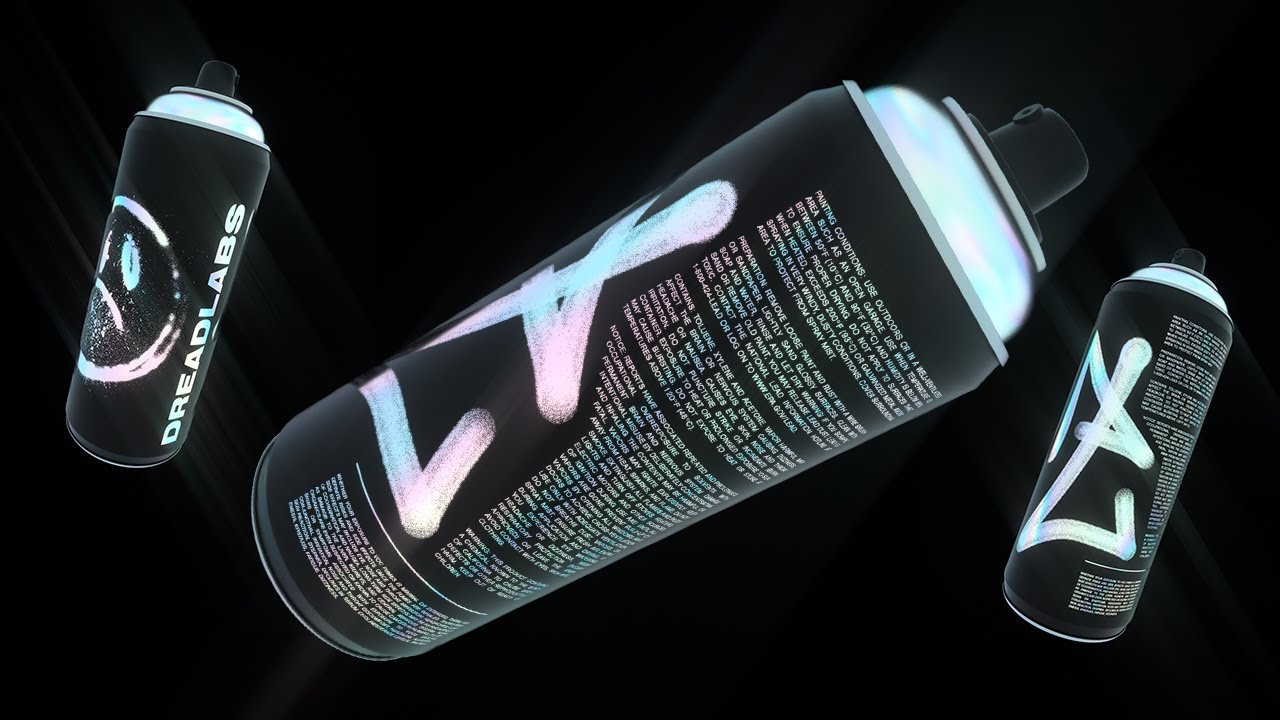 Holographic Spraypaint Can in Cinema 4D & Octane [Creatober Timelapse - Day 28: Can]