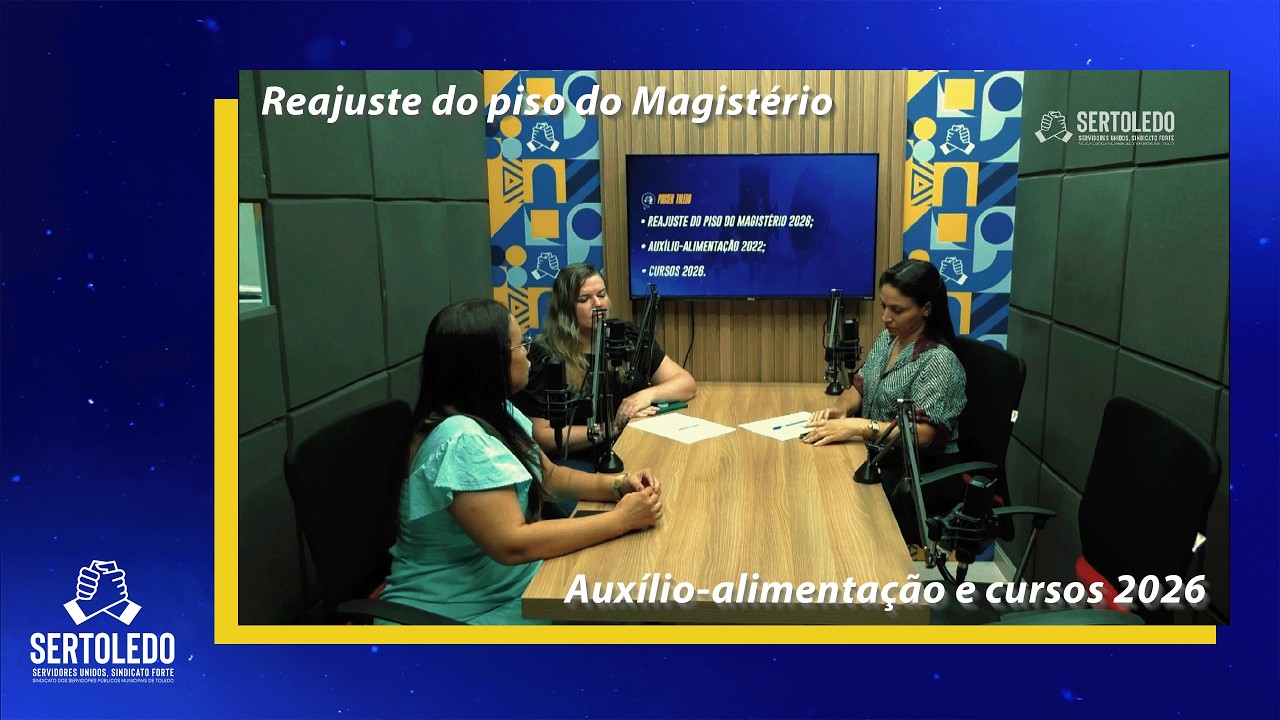 Live do dia 09 de janeiro 2026 - Reajuste do piso  do magistério, auxílio-alimentação e cursos 2026.
