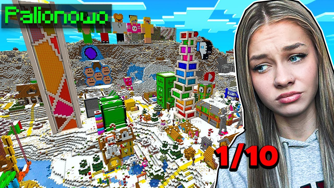Młodsza Siostra OCENIA Świąteczne Palionowo w Minecraft!