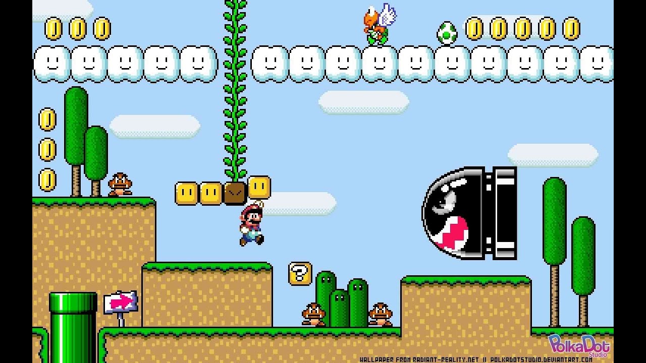 Mario capita en acción SUPER MARIO WORLD