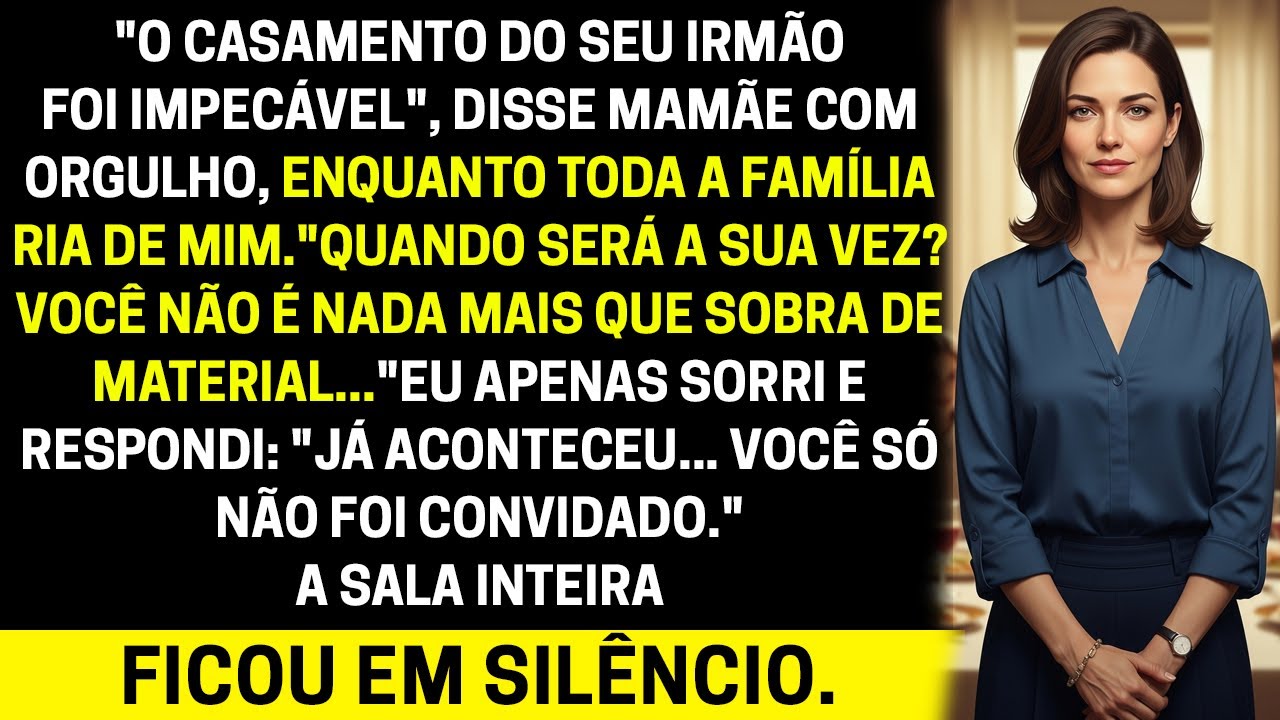 No casamento perfeito do meu irmão, minha mãe perguntou 