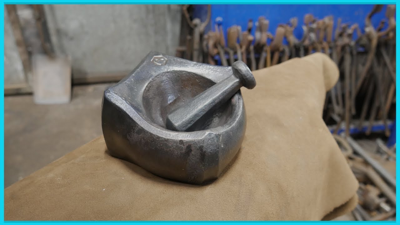 Blacksmith Makes Pestle and Mortar
