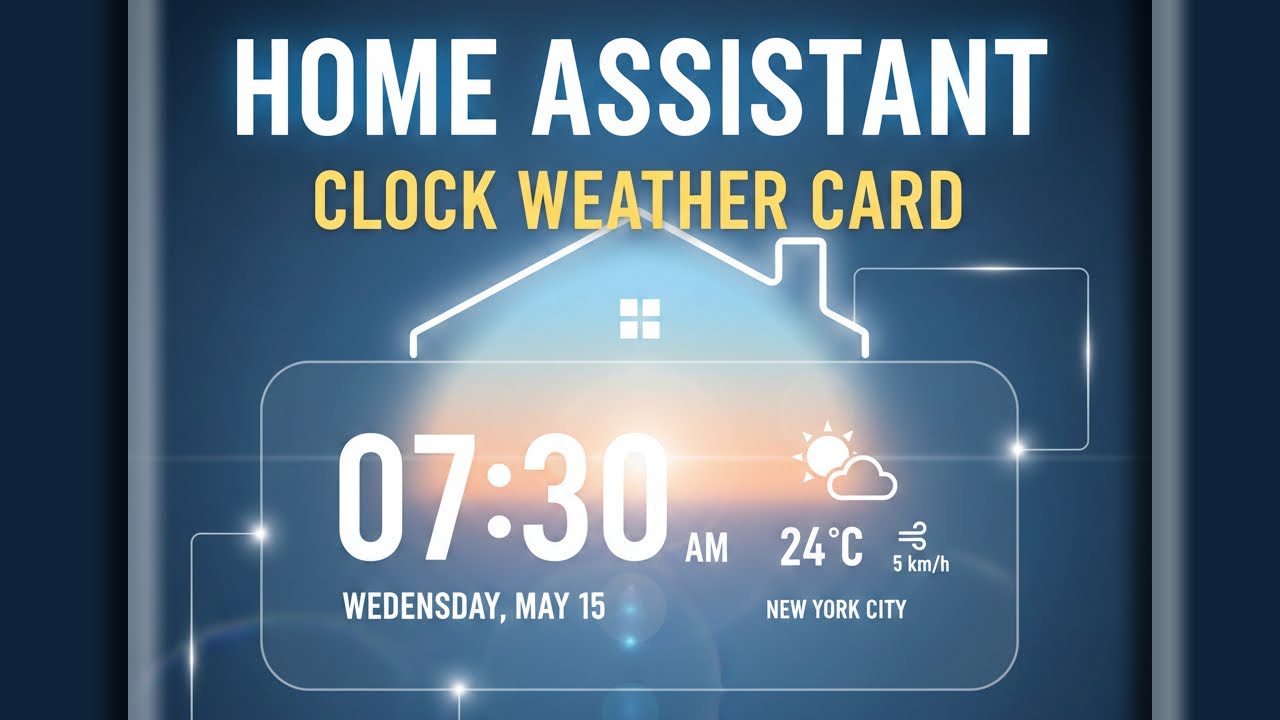Home Assistant Custom Clock Weather Card Setup & Full YAML Configuration (Time, Date, Local Sensors)