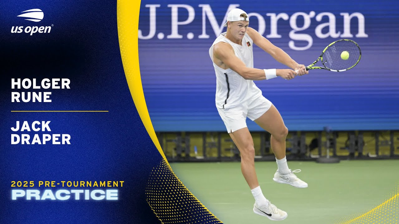 LIVE | Holger Rune and Jack Draper | Practice Session | 2025 US Open