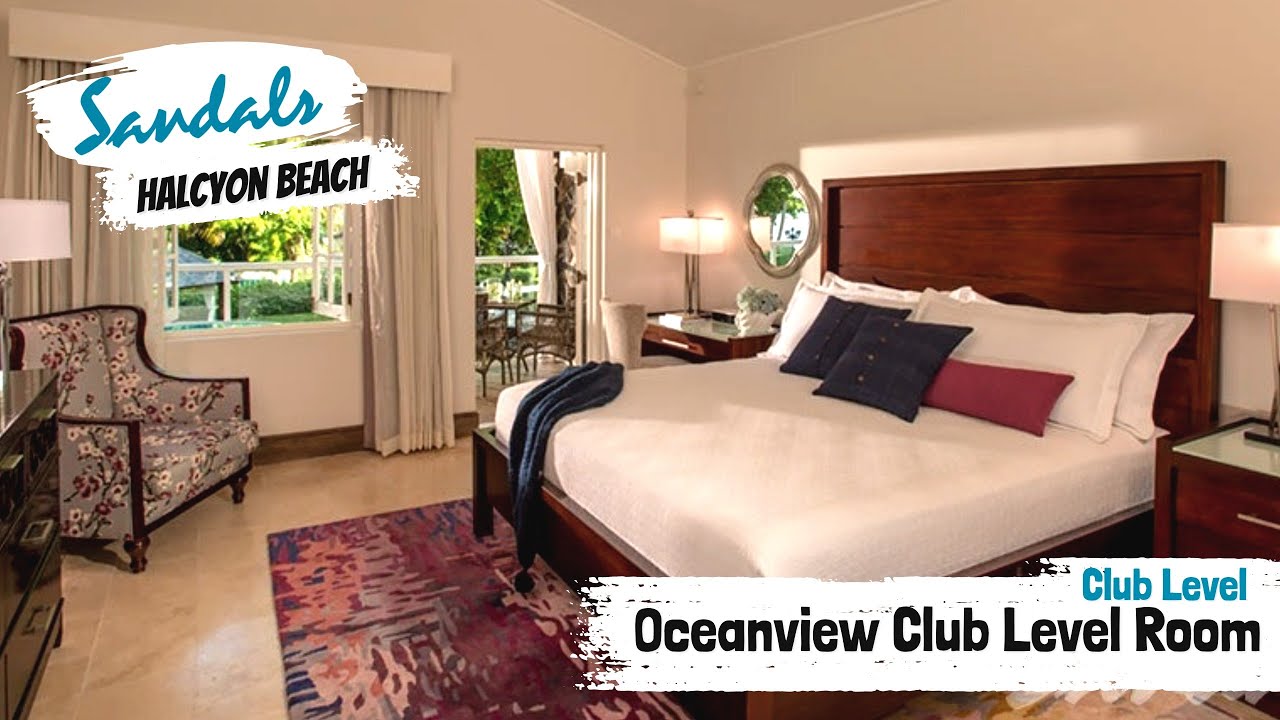 Oceanview Club Level Room (OVT) | Sandals Halcyon Beach, St Lucia | Full Room Tour & Review 4K