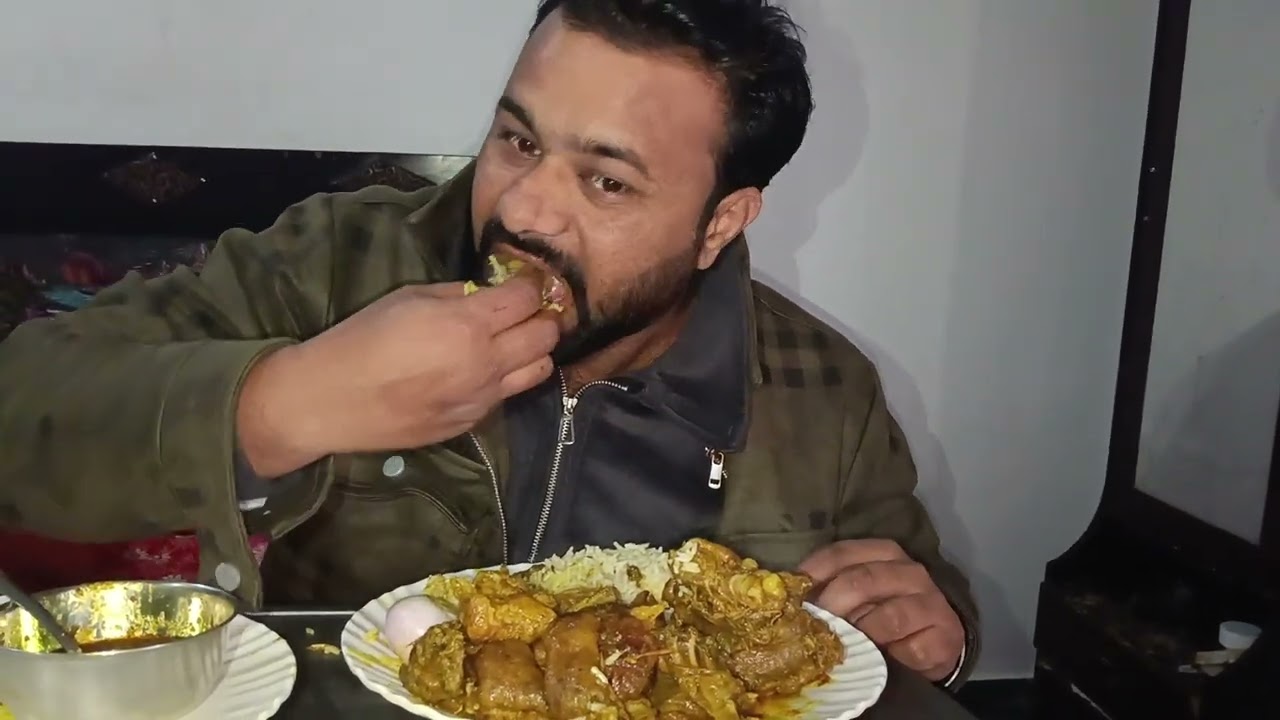Pork eating challenge mukbang viral video 😋