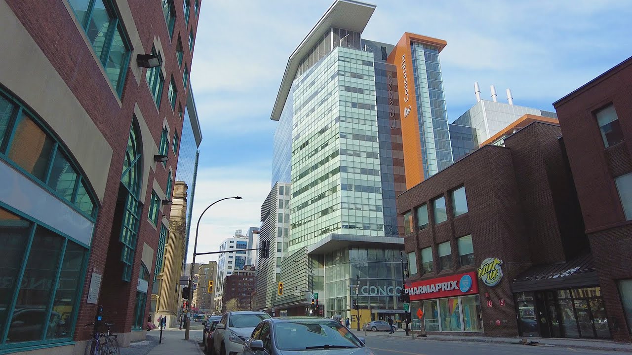 Montreal Canada Walking Around Concordia University in Downtown
