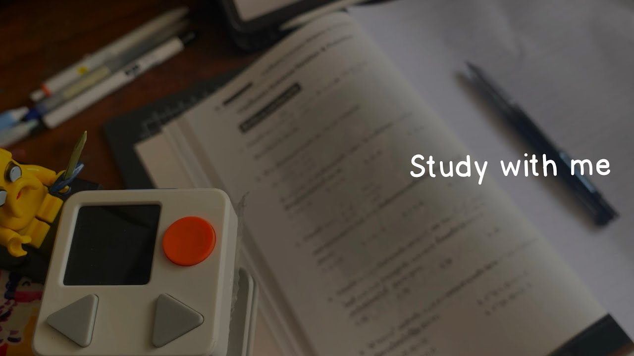 1 HOUR Study with me | white noise (river sounds) | alarm + timer