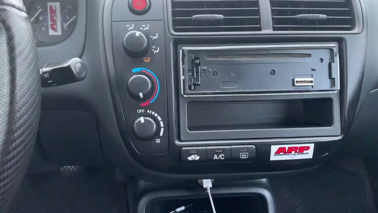 2000 civic radio removal